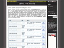 Tablet Screenshot of danieltoshtickets.com